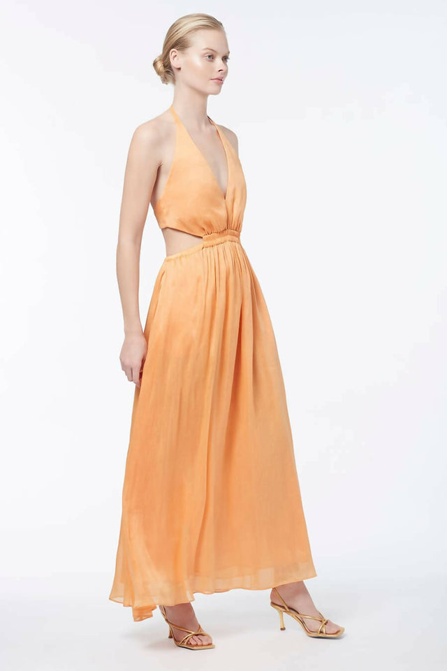 Manning Cartell Lyrical Colours Halter Maxi Mango Size 12 - 12 / Orange - Dresses