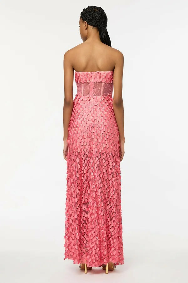 Manning Cartell Supreme Extreme Strapless Gown In Peony Size 8 - 8 / Pink - Dresses