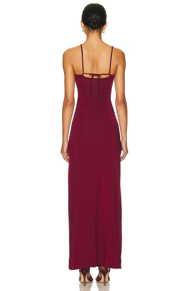 Maygel Coronel Veranera Gown in Burgundy / Wine - 8 / Red - Dresses