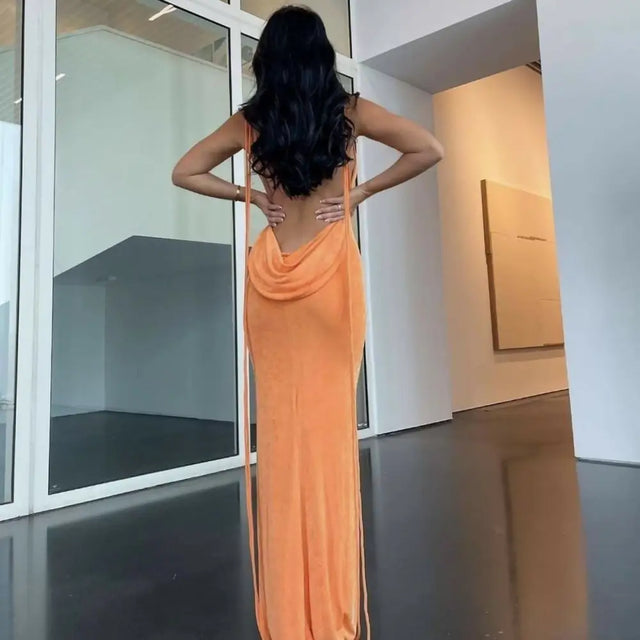 Melani The Label ‘Cristina’ Gown - XS / Orange - Dresses