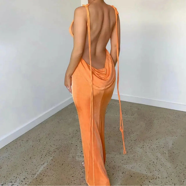 Melani The Label ‘Cristina’ Gown - XS / Orange - Dresses