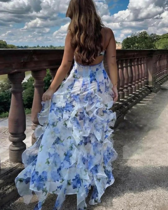 Menti Santorini Iris Gown - 8 / Floral - Dresses