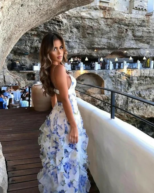 Menti Santorini Iris Gown - 8 / Floral - Dresses