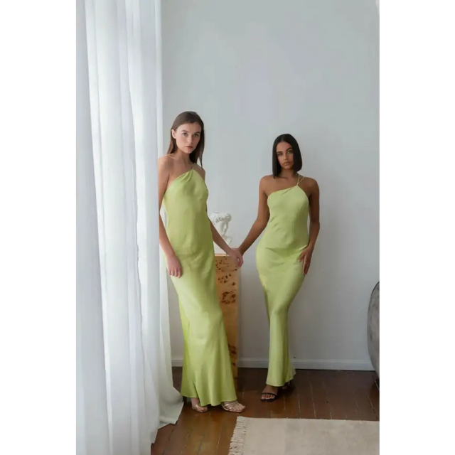 Meshki Alena One Shoulder Maxi - 6 / Green - Dresses