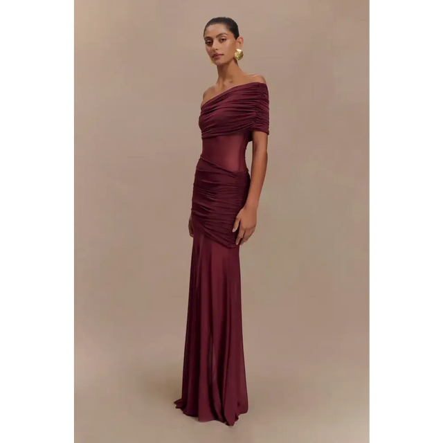 Meshki Dallas One Shoulder Burgundy size 10 - 10 / Red - Dresses