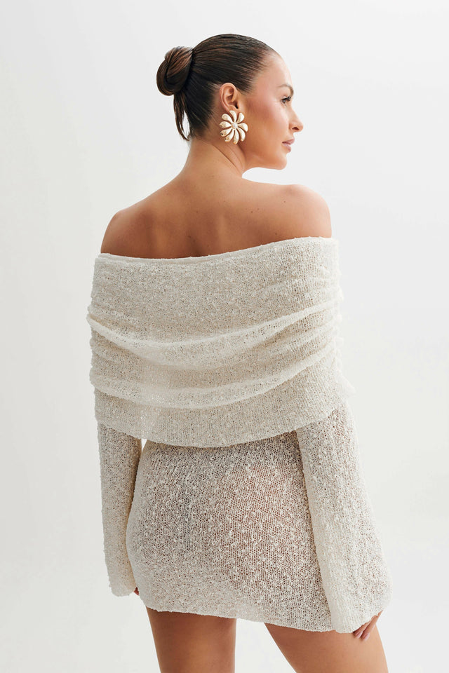 Meshki Marisol Mini Dress Ivory - 10 / White - Dresses