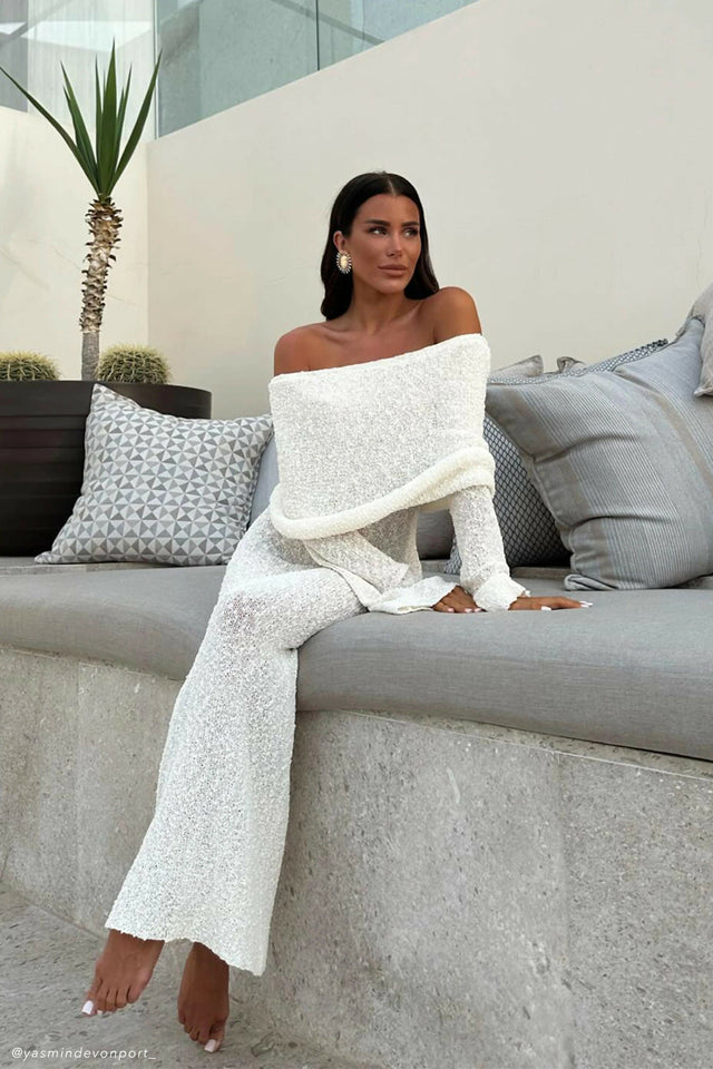 Meshki Marisol Off Shoulder Maxi Dress - 8 / White - Dresses