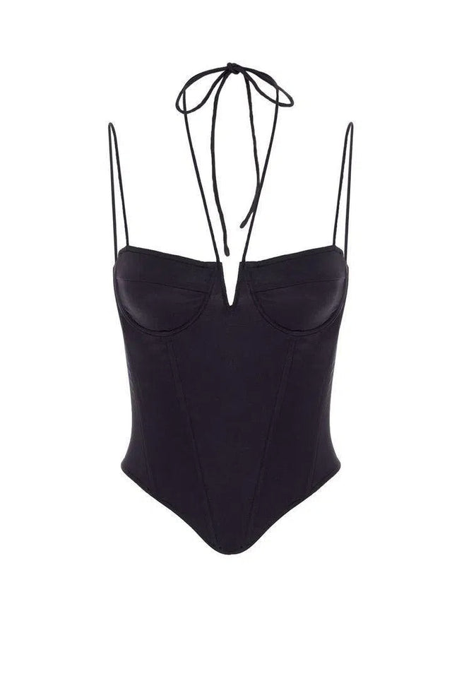 Miaou Aphex Corset - 8 / Black - Tops