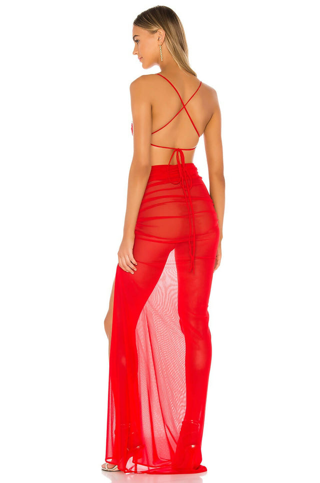 Michael Costello X Revolve Follie Gown in Red - 8 / Red - Dresses