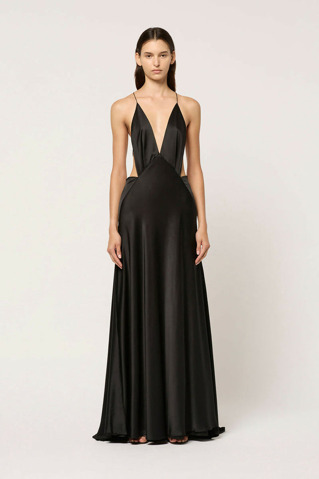 Michael Lo Sordo Tash Black Gown - Size 10 - Dresses