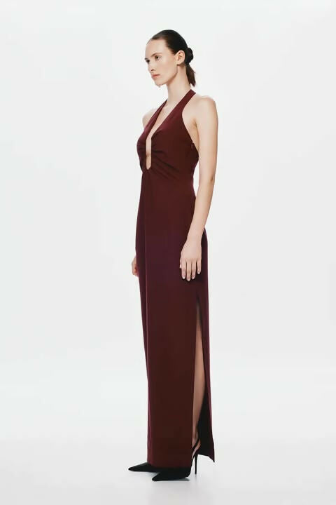 Misha Alusia Maxi Dress - Red Wine - 10 / Red - Dresses