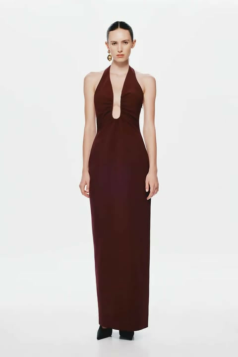 Misha Alusia Maxi Dress - Red Wine - 10 / Red - Dresses