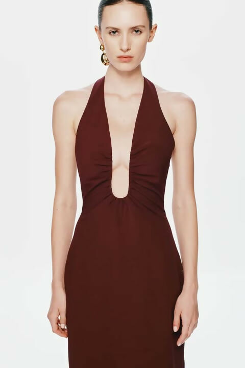 Misha Alusia Maxi Dress - Red Wine - 10 / Red - Dresses