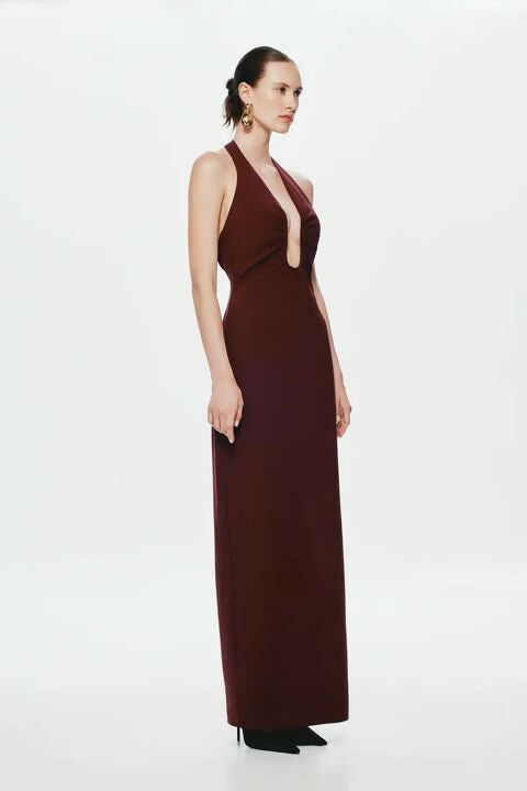 Misha Alusia Maxi Dress - Red Wine - 10 / Red - Dresses