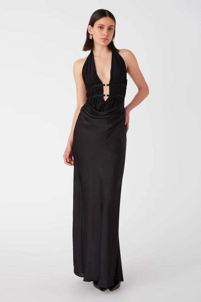 Misha Celine Maxi Dress - 6 / Black - Dresses