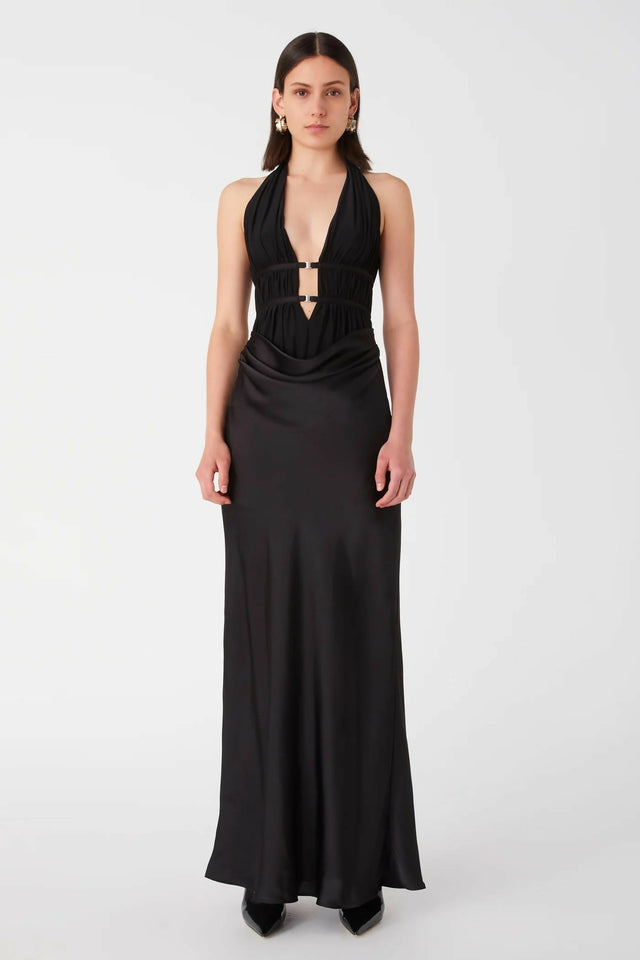 Misha Celine Maxi Dress - 6 / Black - Dresses