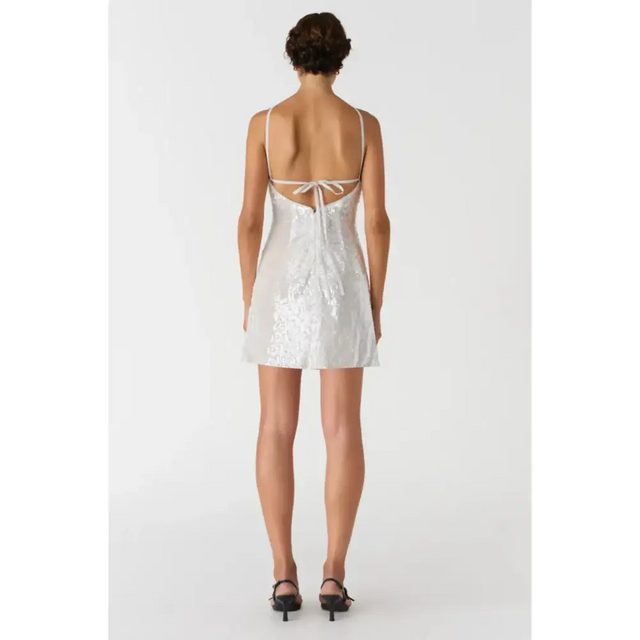 Misha Collection Ciara Sequin Mini Dress in Ivory Size AU 10 - 10 / White - Dresses
