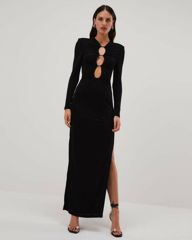 Misha Collection Edita Slinky Jersey Gown - 8 / Black - Dresses