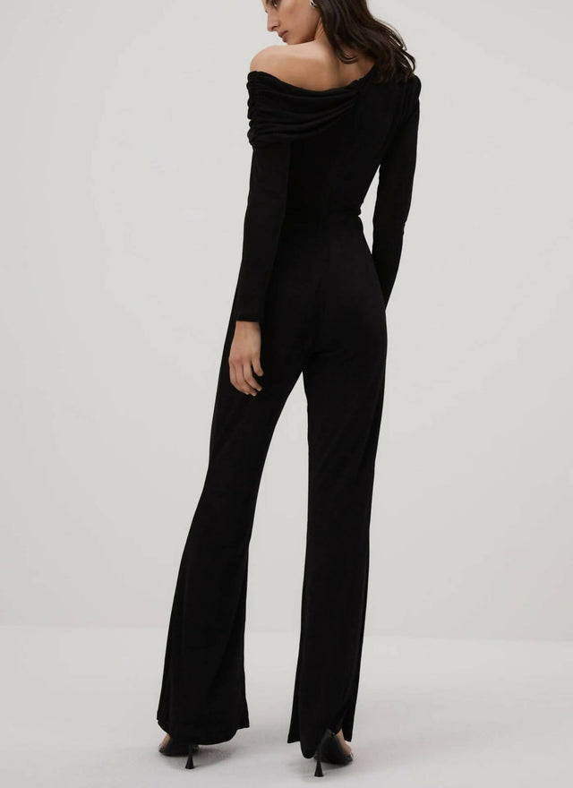 Misha Collection Gyda Slinky Jersey Jumpsuit in Black - 6 / Black - Jumpsuits