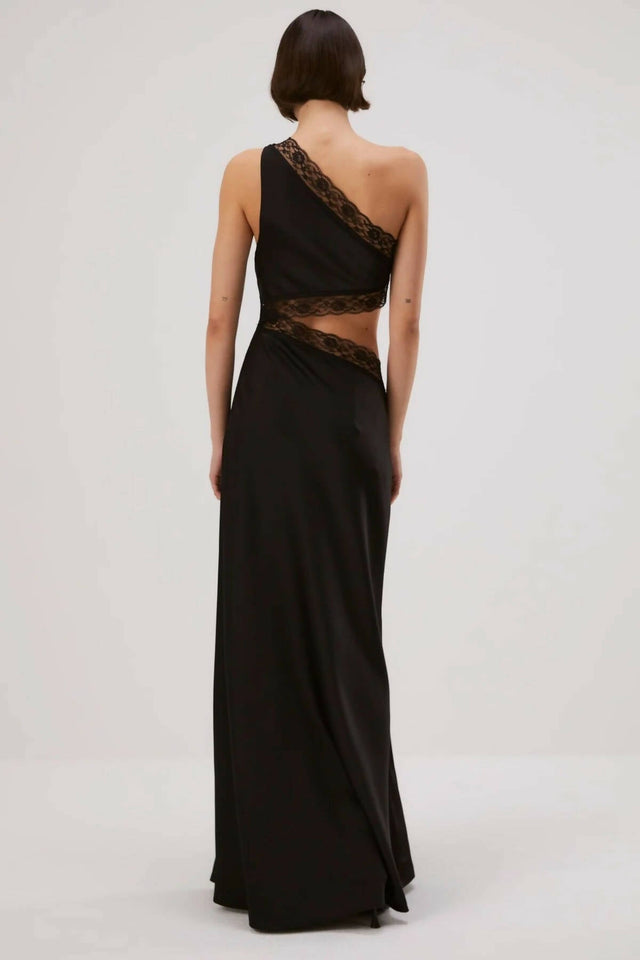 Misha Collection Jillian Silk Maxi Dress in Black - Dresses
