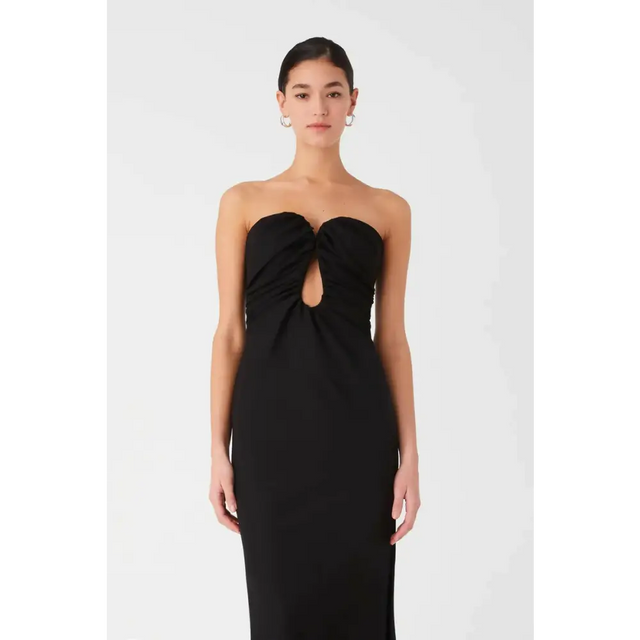 Misha Dani Strapless Maxi Dress in Black Size 10 - 10 / Black - Dresses