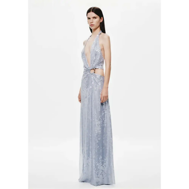 MISHA Devon Sequin Dress Cloud Blue Size S/AU8 - 8 / Cloud Blue - Dresses