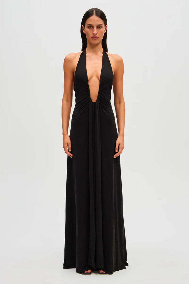 Misha Jennifer Cupro Gown Black - 8 / Black - Dresses