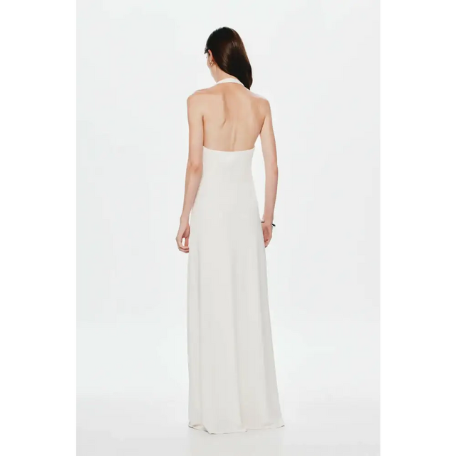 Misha Jennifer Cupro Maxi Dress Ivory Size S - 8 / White - Dresses