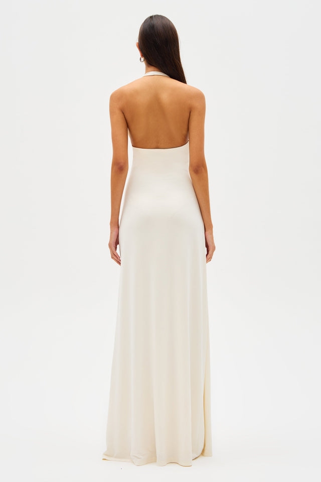 Misha Jennifer Cupro Maxi - Ivory - 8 / White - Dresses