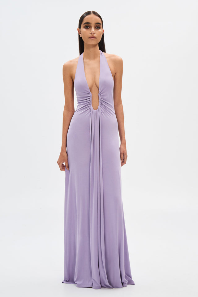 Misha Jennifer Cupro Maxi Lilac - 8 / Violet - Dresses