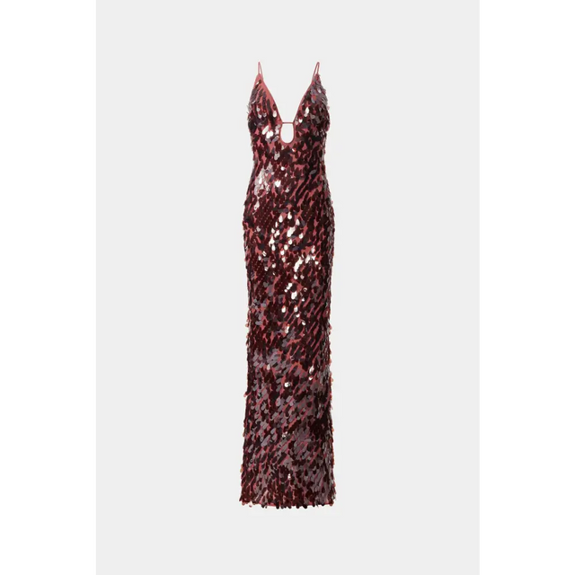 Misha Sapphire Sequin Dress - 8 / Red - Dresses