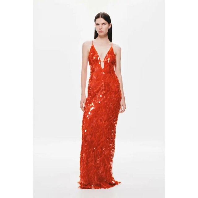 Misha Sapphire Sequin Maxi Dress Red Size XS S M & L - Dresses