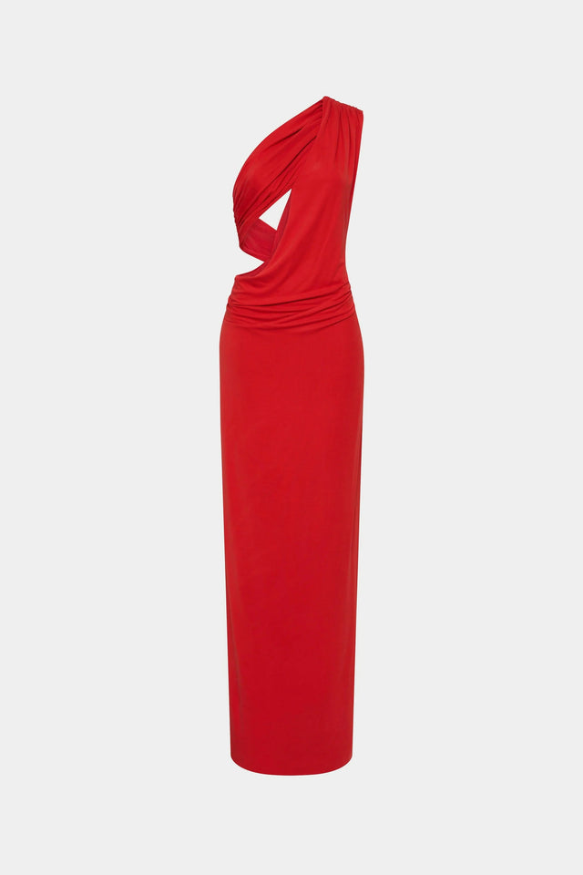 MISHA Solstice Cupro Dress Size 10 - 10 / Red - Dresses