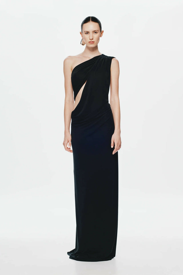 Misha Solstice Cupro Maxi Dress Black Size S / AU 8 - 8 / Black - Dresses