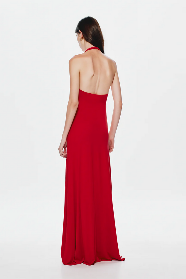 Misha The Jennifer Cupro Maxi Dress Cherry Red Size XS / AU 6 - 6 / Red - Dresses