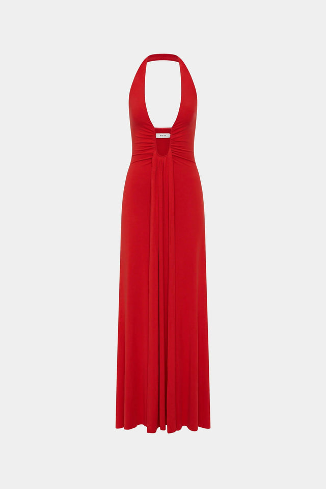 Misha The Jennifer Cupro Maxi Dress Cherry Red Size XS / AU 6 - 6 / Red - Dresses