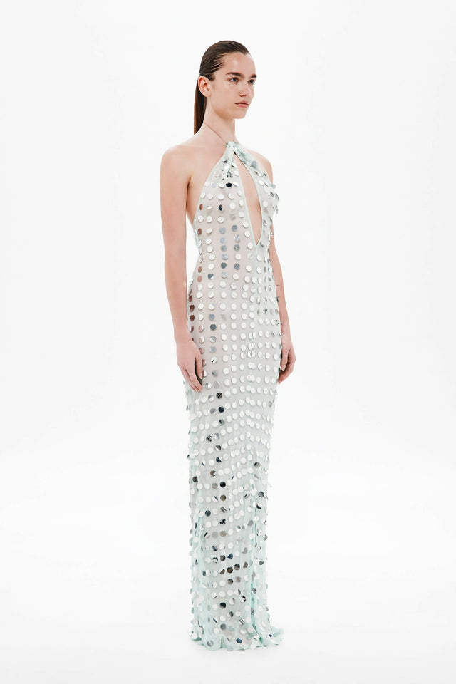Misha The Mirror Bead Dress in Mint - 8 / Mint - Dresses