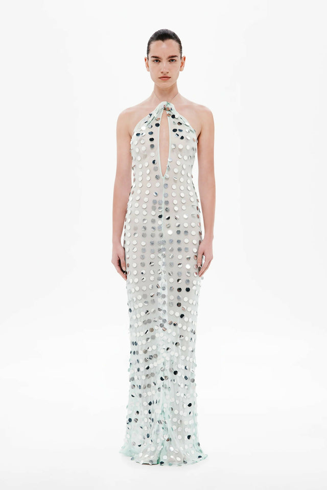 Misha The Mirror Bead Dress in Mint - 8 / Mint - Dresses