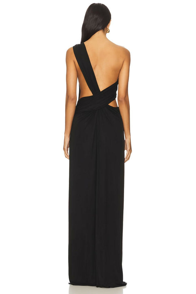 MISHA The Solstice Cupro Dress Black - 8 / Black - Dresses