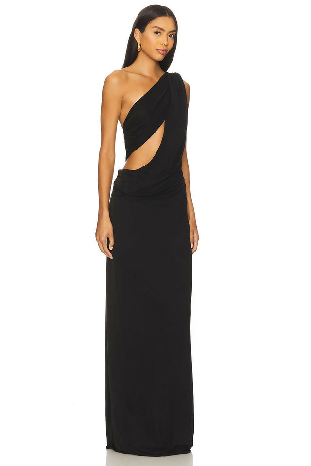 MISHA The Solstice Cupro Dress Black - 8 / Black - Dresses