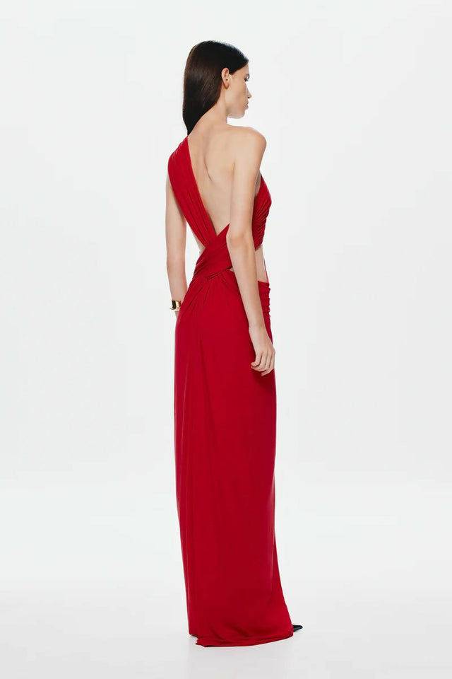MISHA The Solstice Cupro Dress Red - Dresses