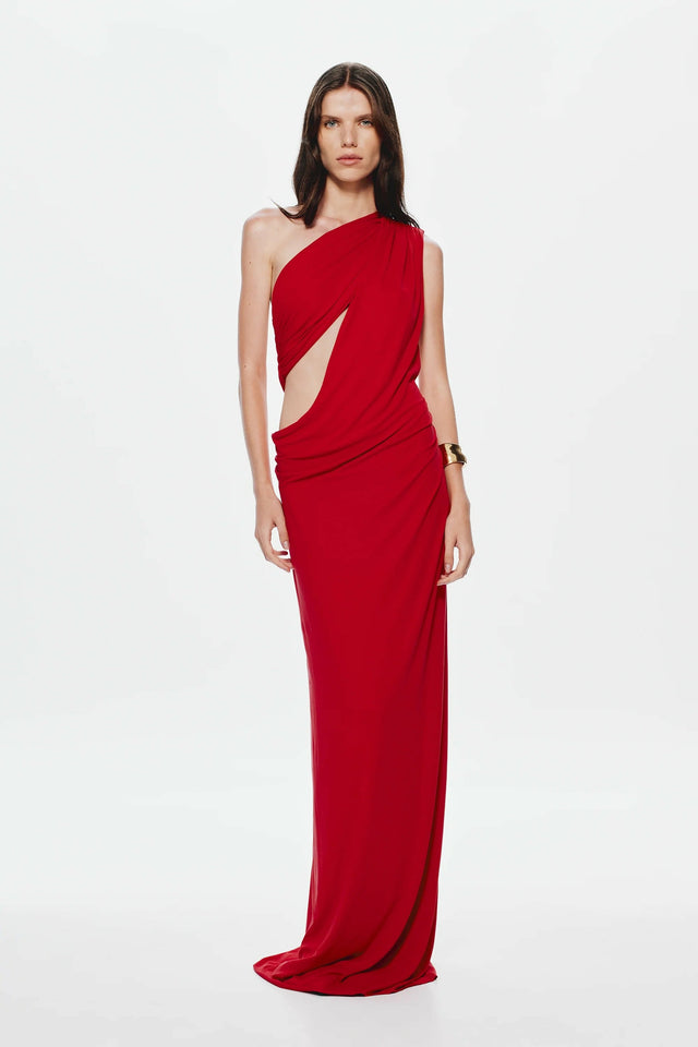 MISHA The Solstice Cupro Dress Red - Dresses