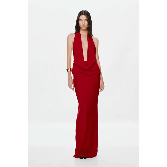 Misha Vanessa Jersey Maxi Dress Cherry Red XS - 6 / Red - Dresses