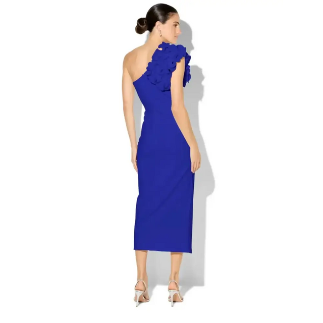 Montique Melody Sapphire One Shoulder Dress Sapphire Blue Size AU 8 - 8 / Blue - Dresses