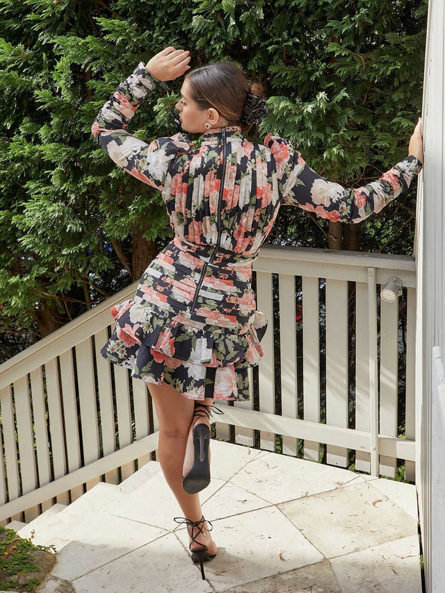 Mossman Kissed by a Rose Top and Skirt Set Floral Size 10 - 10 / Floral - Outfit Sets