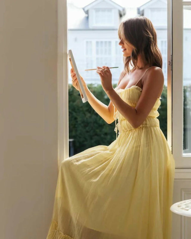 Mura Dorothy Maxi Dress in Yellow - 8 / Yellow - Dresses