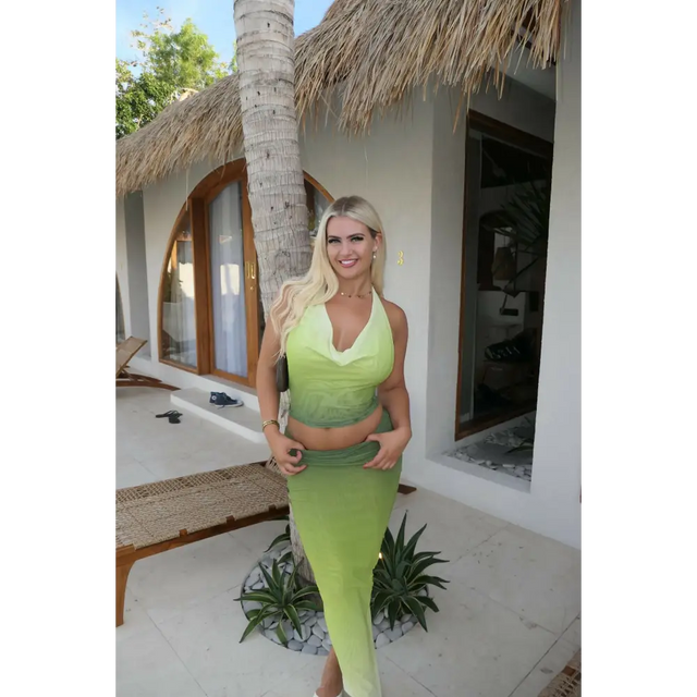 Murci ’Gradient’ Lime Set - XS / Green - Dresses