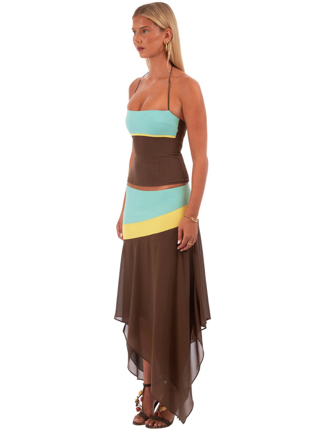 I am Delilah Iris Corset & Midi Skirt Mocha