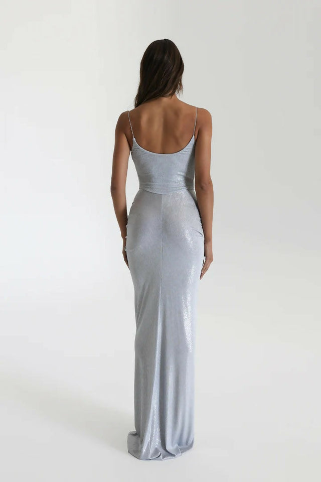 Natalie Rolt Allora Silver Gown - 6 / Silver - Dresses