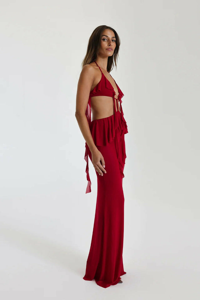 Natalie Rolt Ariel Gown Cherry - 8 / Red - Dresses
